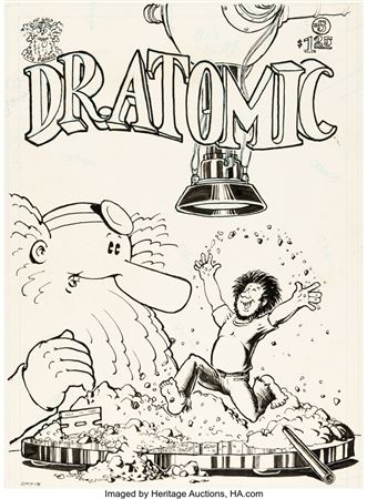 Dr. Atomic #5 Cover Original Art (Last Gasp, 1979)