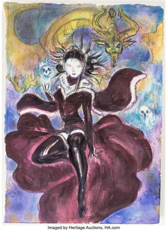 Liliana Vess from Magic: The Gathering: War of the Spark Painting Original Art (2025)