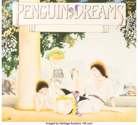Bloom County: Penguin Dreams and Stranger Things Trade Paperback Cover Painting Original Art (Little Brown, 1985)
