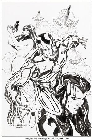 Iron Man #8 Variant Cover Original Art (Marvel, Date)