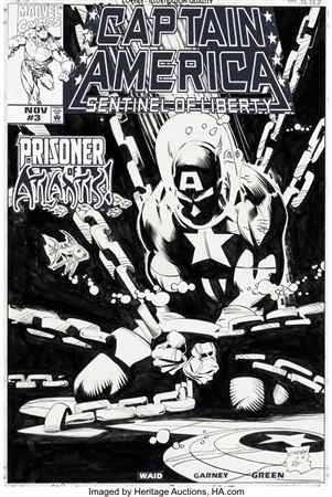 Captain America: Sentinel of Liberty #3 Cover Original Art (Marvel, 1998)