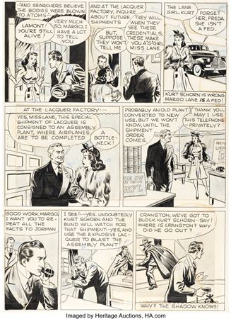 Shadow Comics Story Pages Original Art Group of 2 (Street and Smith, 1941) by Vernon Van Atta Greene - Auction record, sale price, and art valuation. Compare with similar artists and explore comparable artworks.