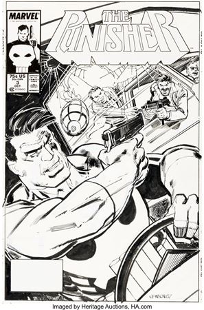 The Punisher #3 Cover Original Art (Marvel, 1987)