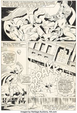 The X-Men #18 Magneto Story Page 2 Original Art (Marvel, 1966)