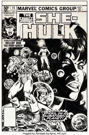 The Savage She-Hulk #14 Cover Original Art (Marvel, 1980)
