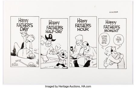 Jerry Scott and Jim Borgman Zits Sunday Comic Strip Original Art dated 6-16-24 (King Features Syndicate, 2024)
