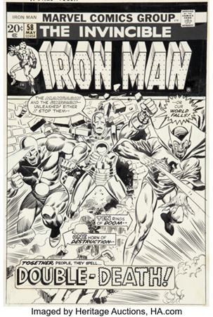 Rich Buckler and Mike Esposito Iron Man #58 Cover Original Art (Marvel, 1973)