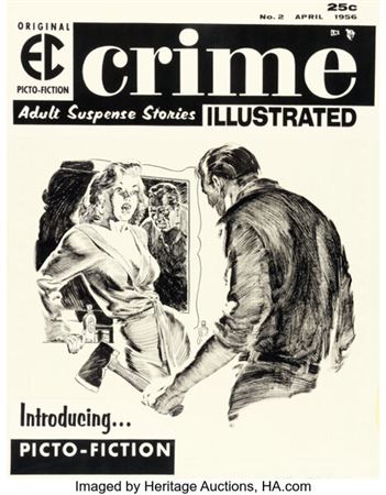 Reed Crandall Crime Illustrated #2 Cover Original Art (EC, 1956)