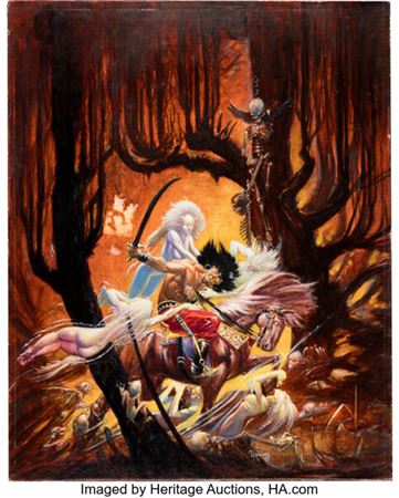 Michael Kaluta The Savage Sword of Conan #91 Cover Original Art (Marvel, 1983)