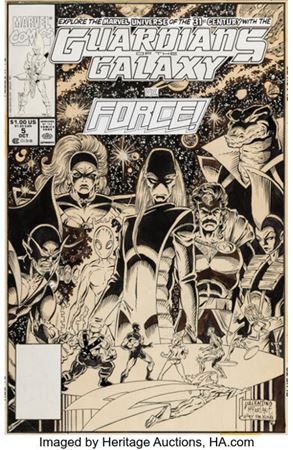 Sample artwork by Jim Valentino (Born 1952), known for comic illustration - View similar artists and auction records