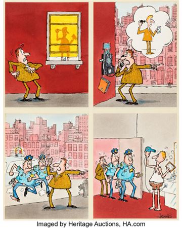 Sergio Aragonés MAD #171 "A Mind-Blowing Incident" Complete 1-Page Story Original Art (EC, 1974)