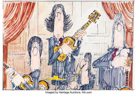 Don Martin MAD Special The Beatles Preliminary Original Art (EC, c. 1960s)