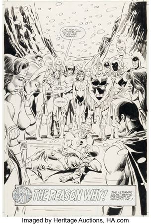 Jerry Ordway and Tony DeZuñiga Infinity Inc. #10 Splash Page 22 Original Art (DC, 1985)