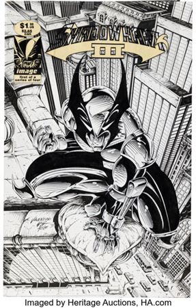 Jim Valentino, Brad Foster, and Chance Wolf Shadowhawk Volume Three #1 Cover Original Art (Image, 1993)