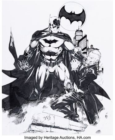 Ed Benes Batman #1 Joker Variant Cover Original Art (DC, 2016)