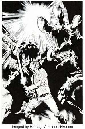 Stuart Immonen and Wade von Grawbadger Star Wars #10 Cover Original Art (Marvel, 2015) by Stuart Immonen - Auction record, sale price, and art valuation. Compare with similar artists and explore comparable artworks.