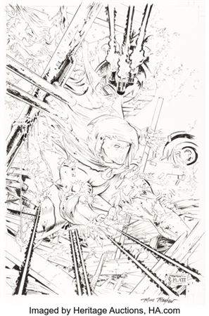 Mike Mayhew Moon Knight #1 Variant Cover and Preliminary Original Art (Marvel, 2021)