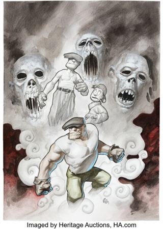 Eric Powell The Goon #2 Enfance Assassine Cover Original Art (Delcourt, 2005)