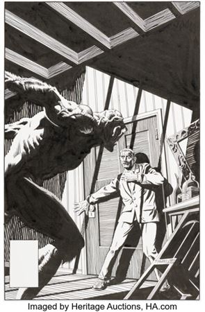 Tom Yeates The Saga of Swamp Thing #21 Cover Re-Creation Original Art (DC, 2000)