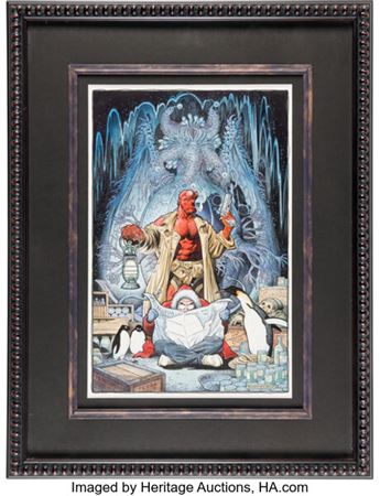 Hellboy: Weird Tales #3 "Hellboy at the Mountains of Madness" Illustration Original Art (Dark Horse, 2003).