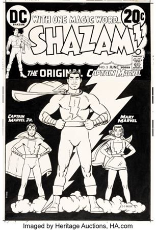 C. C. Beck Shazam #3 Cover Original Art (DC, 1973) by Charles Clarence Beck - Auction record, sale price, and art valuation. Compare with similar artists and explore comparable artworks.