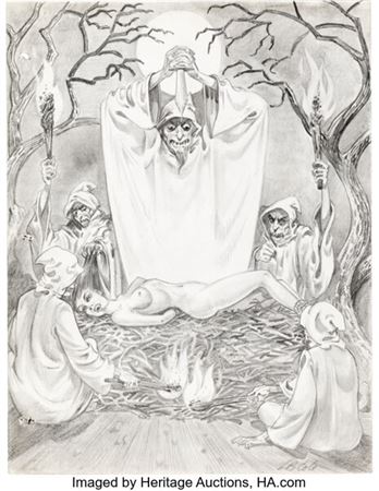 Sample artwork by L B Cole (1918 - 1995), known for illustration comics - View similar artists and auction records