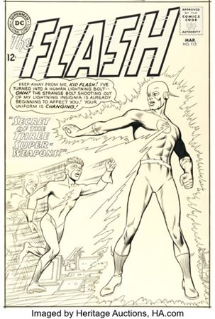 Carmine Infantino and Murphy Anderson The Flash #135 Cover Original Art (DC, 1963)