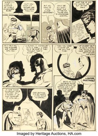 Bob Kane, Jerry Robinson, and George Roussos Batman #13 Robin Story Page 13 Original Art (DC, 1942) by Bob (Kahn) Kane - Auction record, sale price, and art valuation. Compare with similar artists and explore comparable artworks.