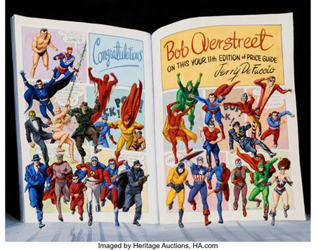 Gray Morrow Overstreet Comic Book Price Guide Double Page Spread Painting Original Art (Overstreet, 1981)