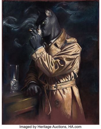 Juanjo Guarnido Blacksad Integral Cover Original Art (Dargaud, 2014)