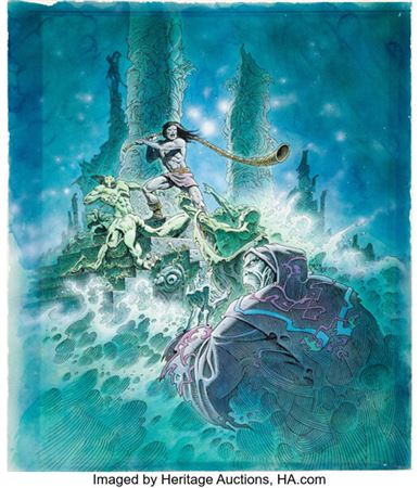 Caza (Phillippe Cazaumayou) Les pillards de Skaith Cover Original Art (Albin Michael, 1987). by Caza - Auction record, sale price, and art valuation. Compare with similar artists and explore comparable artworks.