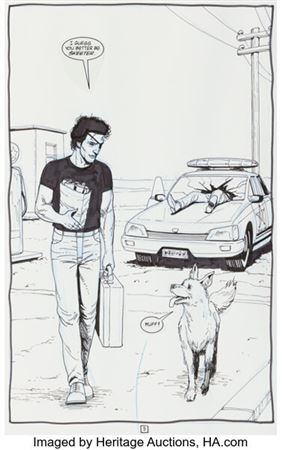 Steve Dillon Preacher #40 Splash Page 5 Original Art (DC/Vertigo, 1998)