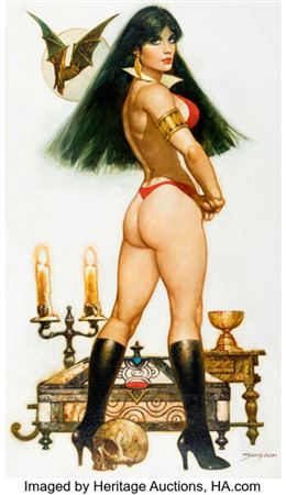 Snjulián (Manuel Pérez Clemente)- Vampirella Illustration Original Art (undated).