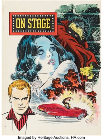 Leonard Starr On Stage Comic Strip Anthology Cover Original Art (Chicago Tribune-N.Y. News Syndicate, 1950s)