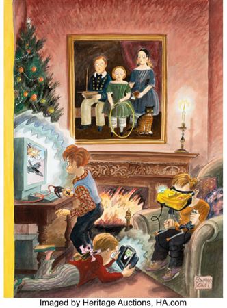 Sample artwork by Edward Sorel (Born 1929), known for cartoon, caricature - View similar artists and auction records