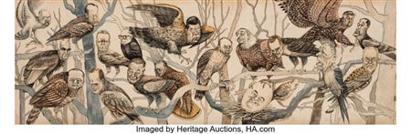 The Aviary (Hawkus Caucus Americanus), Ramparts magazine cover, July 1966