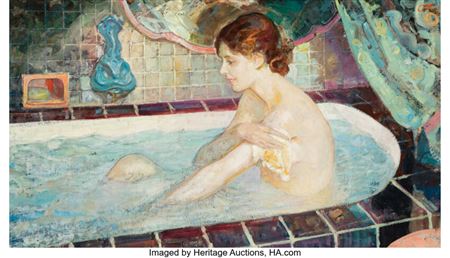 Sample artwork by Daniel Content (1902 - 1990), known for illustrator, figure, action genre - View similar artists and auction records