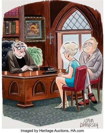 69 You Mentioned? Playboy cartoon by John Dempsey - Auction record, sale price, and art valuation. Compare with similar artists and explore comparable artworks.