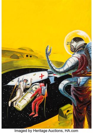 Star Surgeon, Amazing Science Fiction digest magazine cover, December 1959