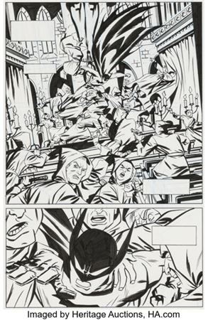 Sample artwork by Darwyn Cooke (1962 - 2016), known for super hero comic book art, animation, cover design - View similar artists and auction records