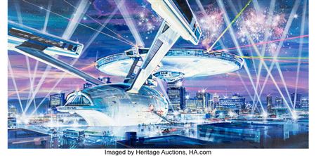 Star Trek: The Experience at the Las Vegas Hilton 32'' x 16'' Original Concept/Pitch Art By Dan Goozee for Landmark Entertainment (LEG, c. 1990s)