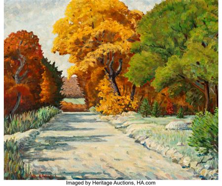 Road in Autumn by Reid Crowell - Auction record, sale price, and art valuation. Compare with similar artists and explore comparable artworks.