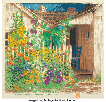 Hosier Garden by Gustave Baumann - Auction record, sale price, and art valuation. Compare with similar artists and explore comparable artworks.