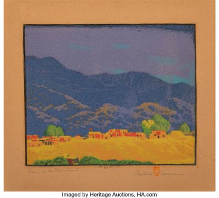 Rain in the Mountains by Gustave Baumann - Auction record, sale price, and art valuation. Compare with similar artists and explore comparable artworks.