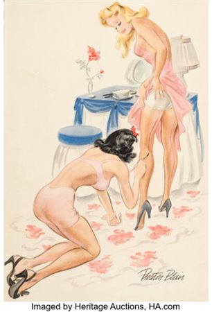 Service Ribbin Cover and Preliminary Original Art (Screen Cartoonist Guild, c. 1940s).... (Total: 3 Items)