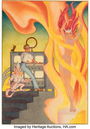 Other Worlds Science Stories Cover Original Art (Palmer Publications, 1953/56).... (Total: 3 Items)