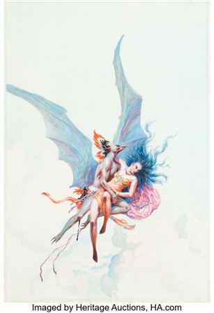 Pirates of Venus Paperback Cover Painting Original Art (Ace Books, 1963)....