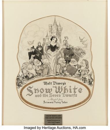 Gustaf Tenggren Snow White and the Seven Dwarfs Movie Poster Illustration Original Art (Walt Disney, 1937)....