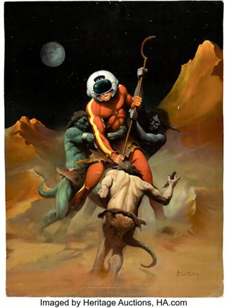 Ken Kelly Eerie #55 Cover Painting Original Art (Warren, 1974)....