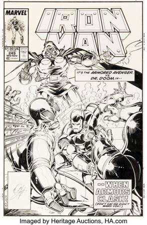 Bob Layton Iron Man #249 Doctor Doom Cover Original Art (Marvel, 1989)....